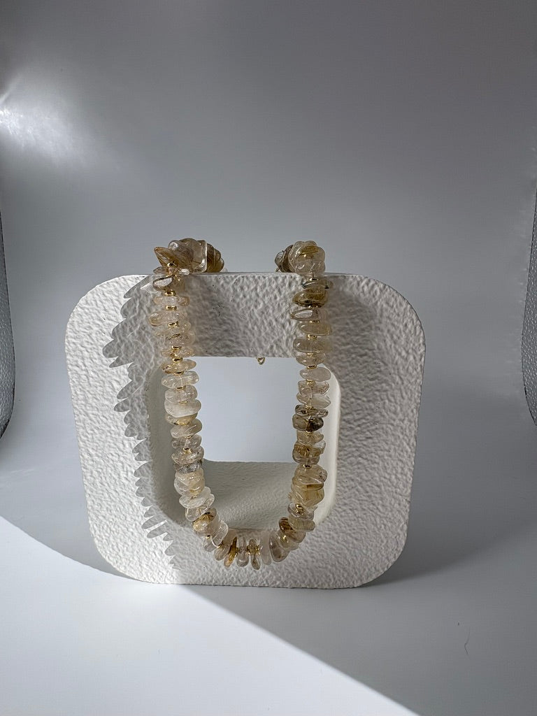 Rutilated Quartz Chip Necklace