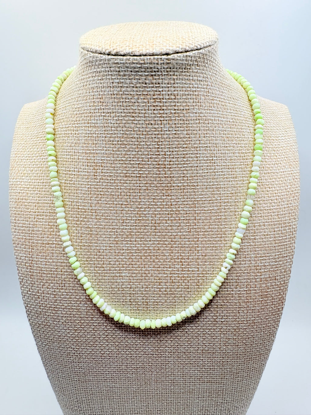 Faceted Lime Green Dyed Opal