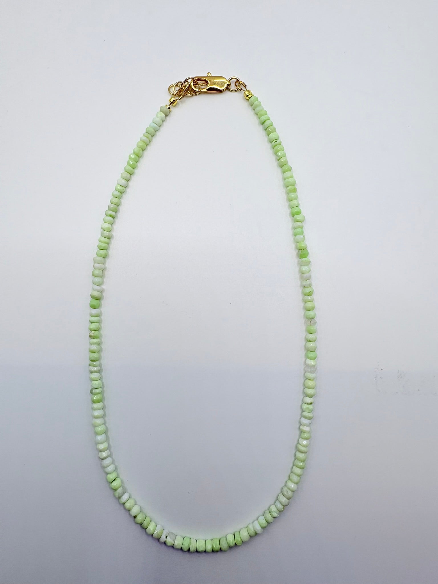 Faceted Lime Green Dyed Opal
