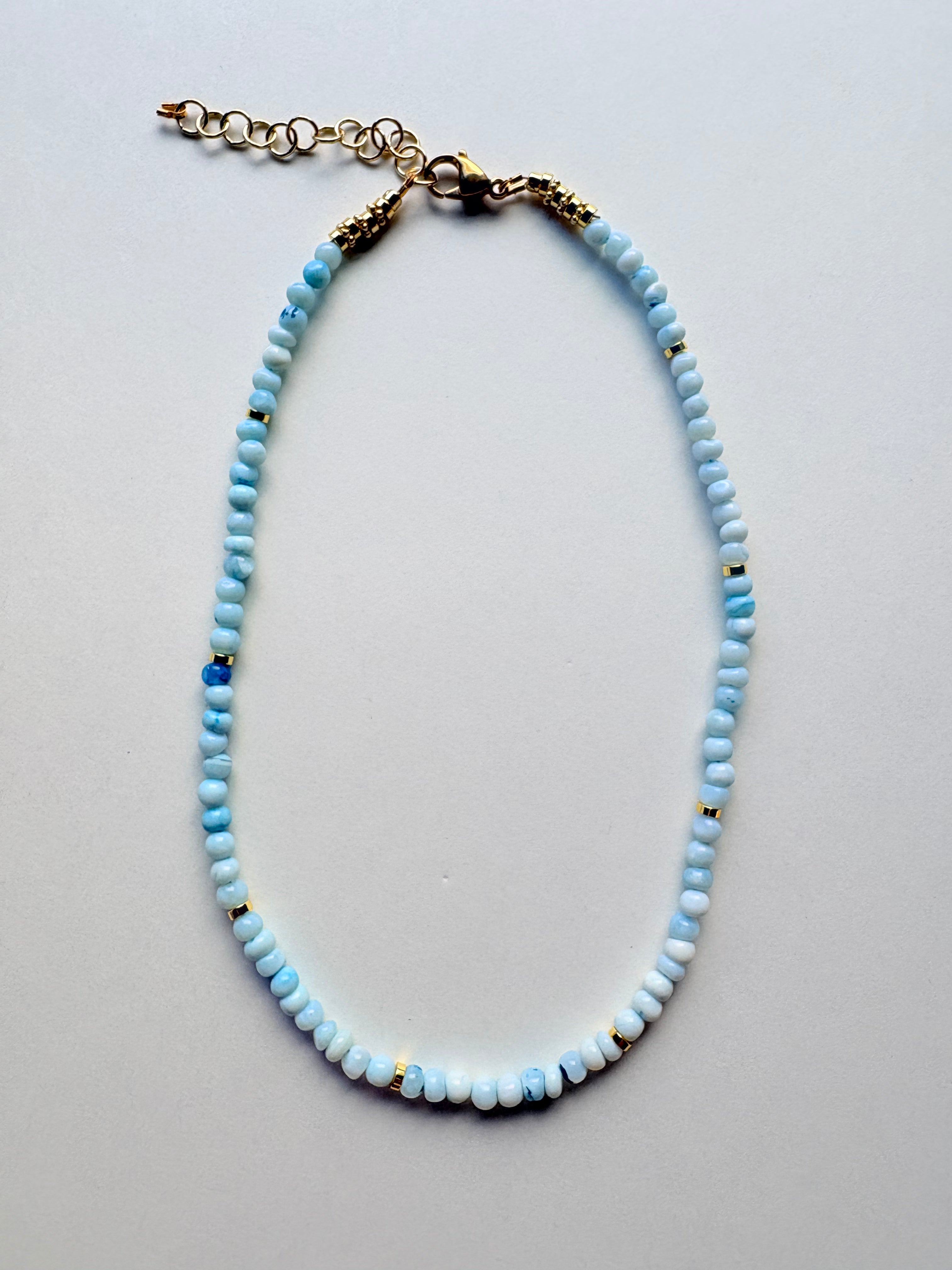 Light Blue Opal Dainty Necklace