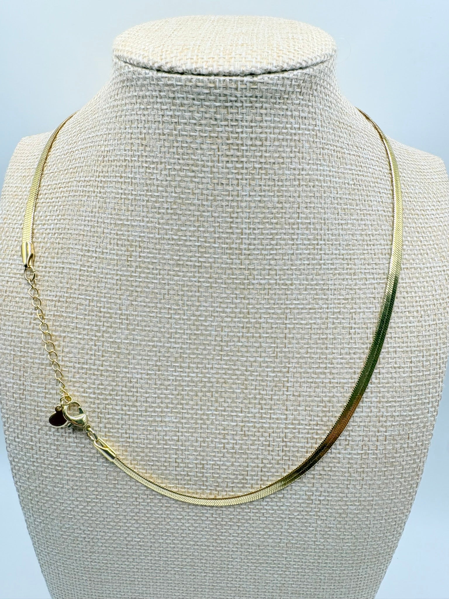 Vintage Liquid Herringbone Extender Chain- B 16 inches