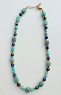 Natural Stone Amazonite, Sodalite Necklace