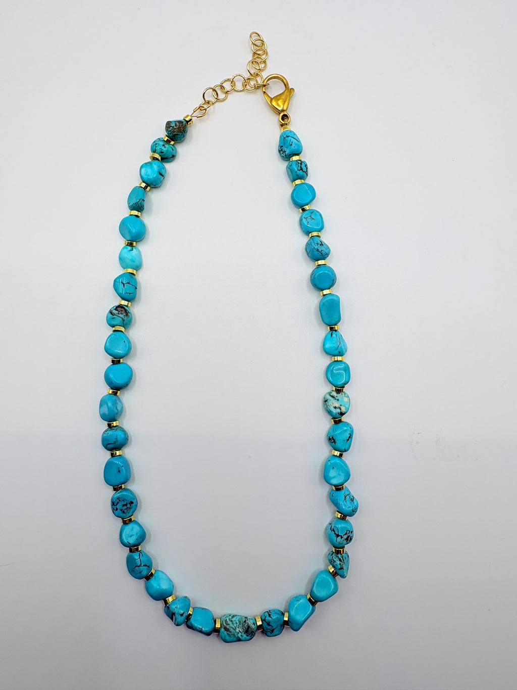 Tumble Turquoise Howlite Necklace