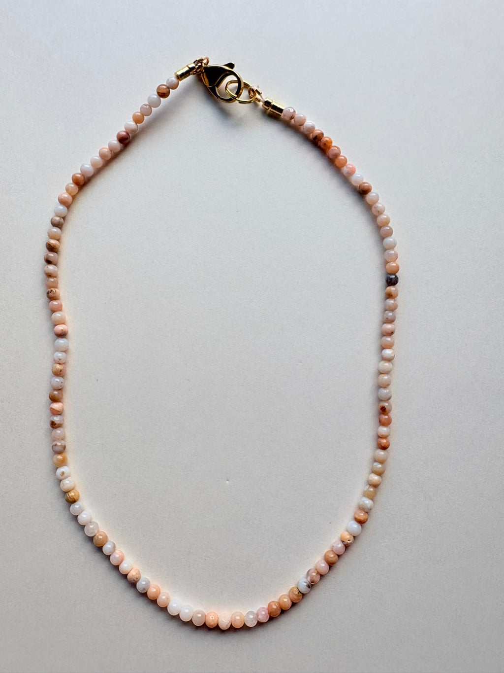 Natural Pink Opal beaded Necklace