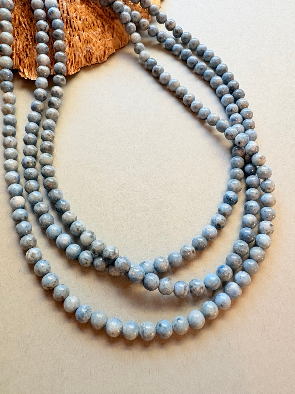 Light Blue Lapis Three Strand Necklace