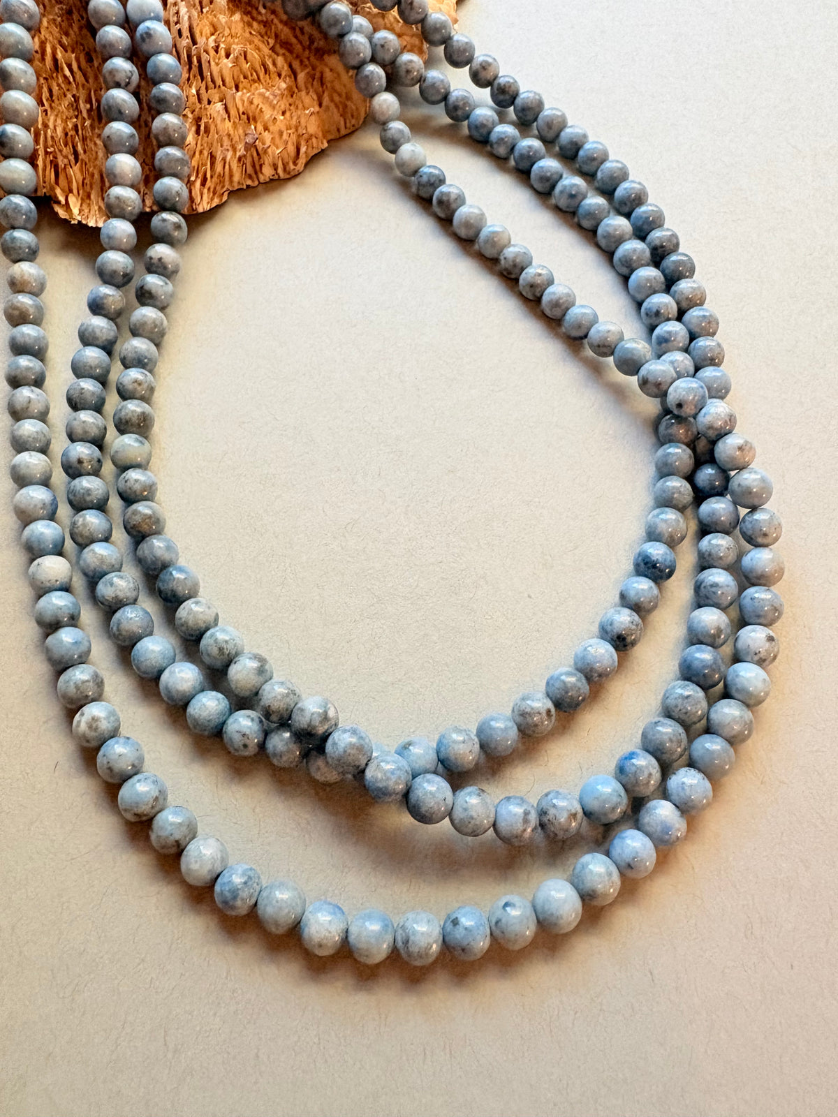 Light Blue Lapis Three Strand Necklace