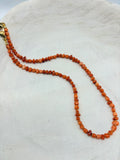 Orange Coral Dainty Necklace