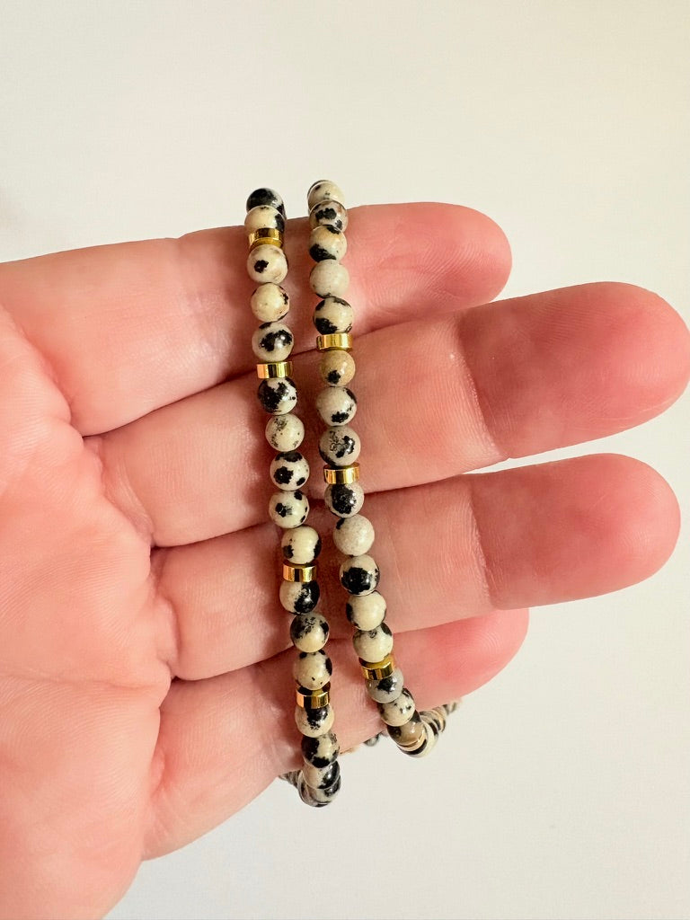 Dalmatian Jasper Stacking Necklace Small