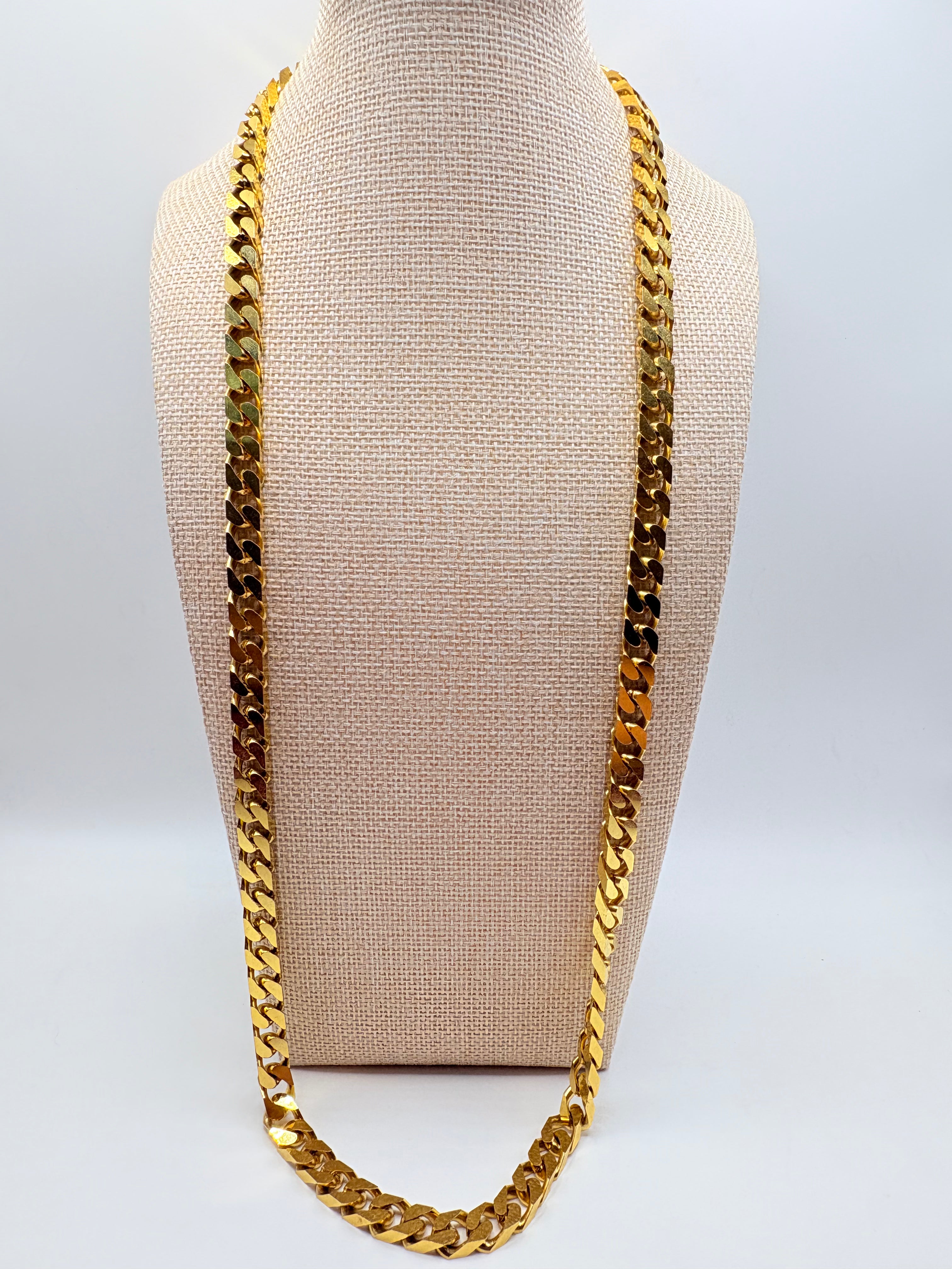 Vintage Heavy Longline Curb Chain 30 inches