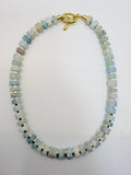 Aquamarine Wheel Necklace