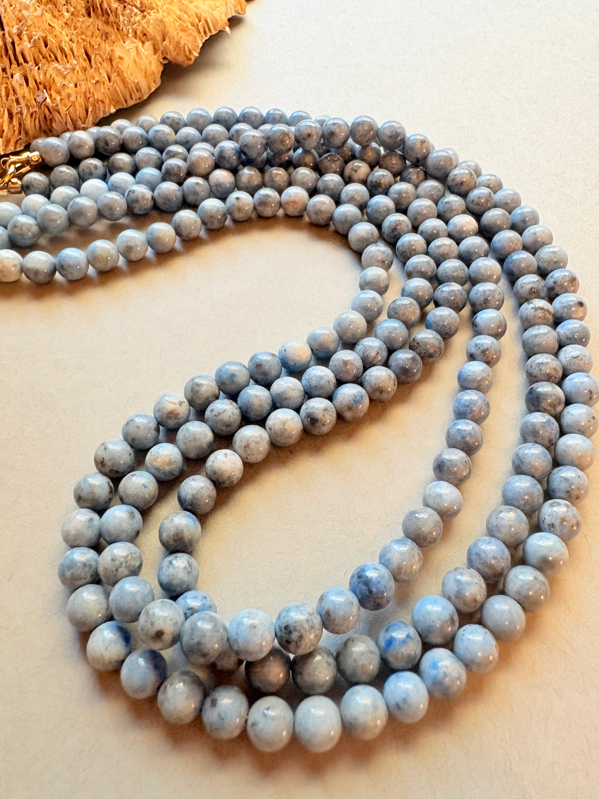 Light Blue Lapis Three Strand Necklace