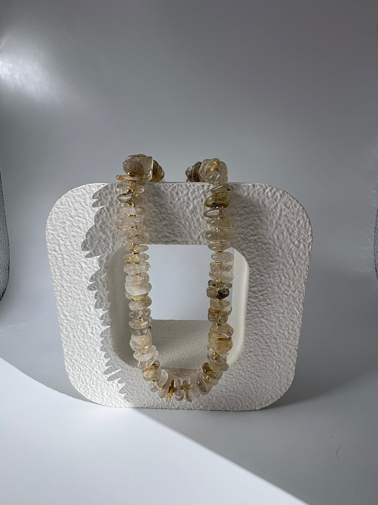 Rutilated Quartz Chip Necklace