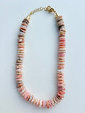 Natural Pink Opal Chip Necklace