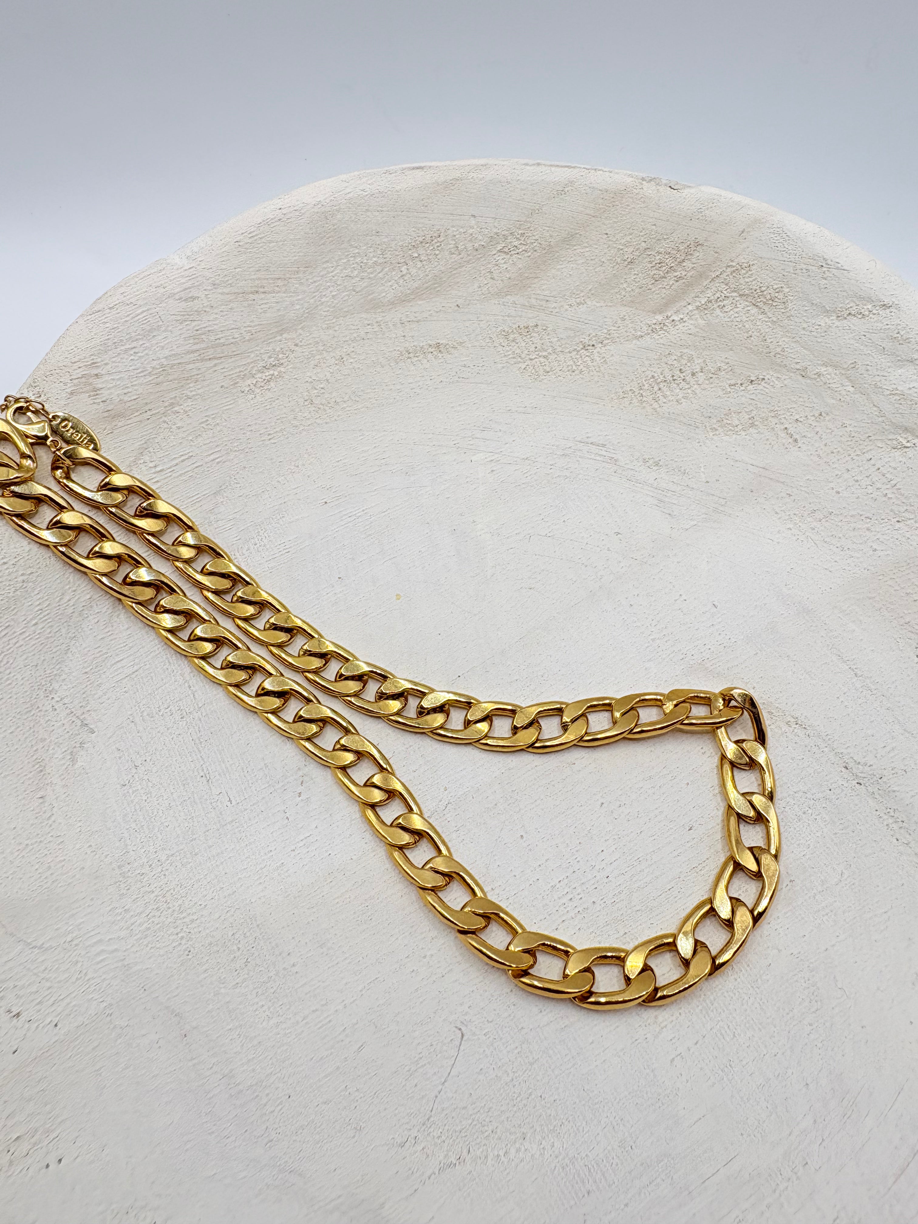 Vintage Bold Orelia Curb Link Chain with Extender 16.5 inches