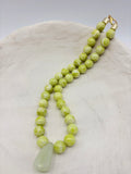 Lemon Jade Vintage Beaded Statement Necklace