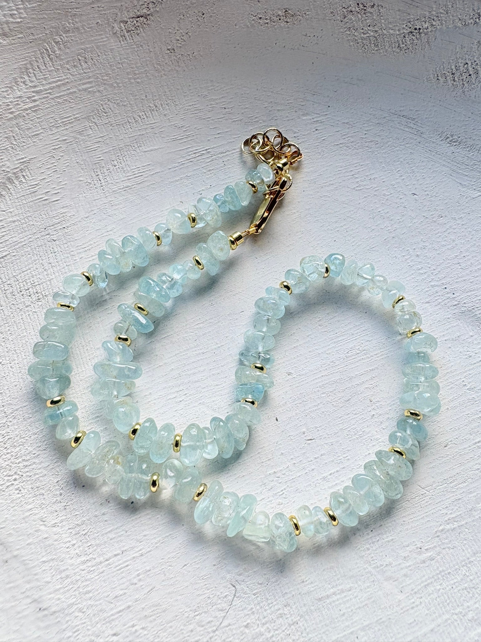 Aquamarine Nugget Necklace