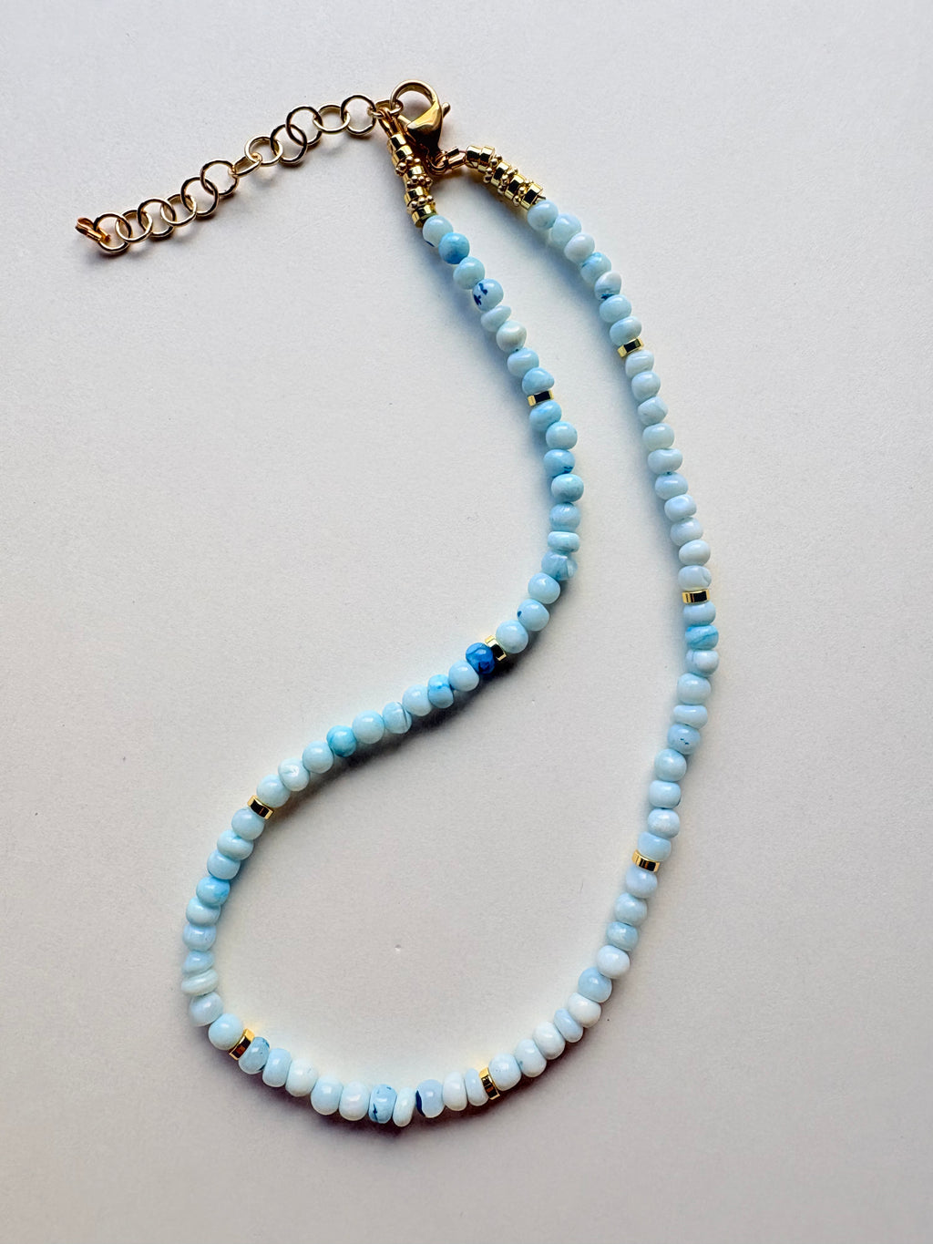 Light Blue Opal Dainty Necklace