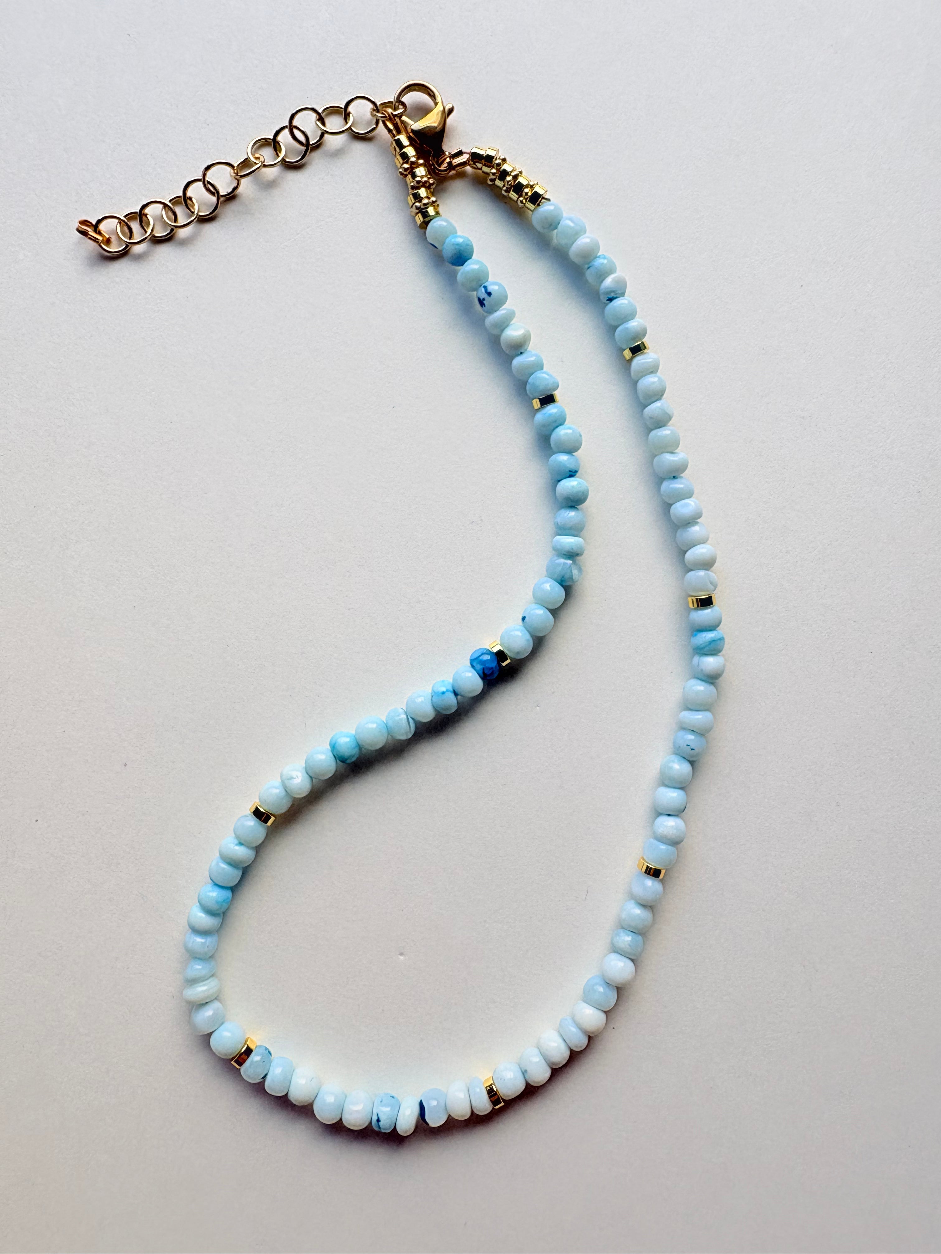 Light Blue Opal Dainty Necklace