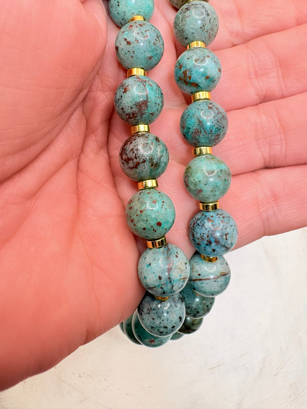 Cuprite Necklace with Purple Pearl Pendant