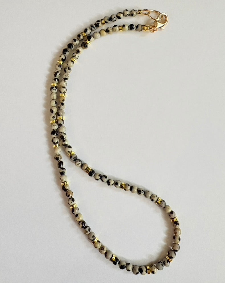 Dalmatian Jasper Stacking Necklace Small