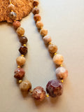 Fossil Coral Agate Statement Necklace