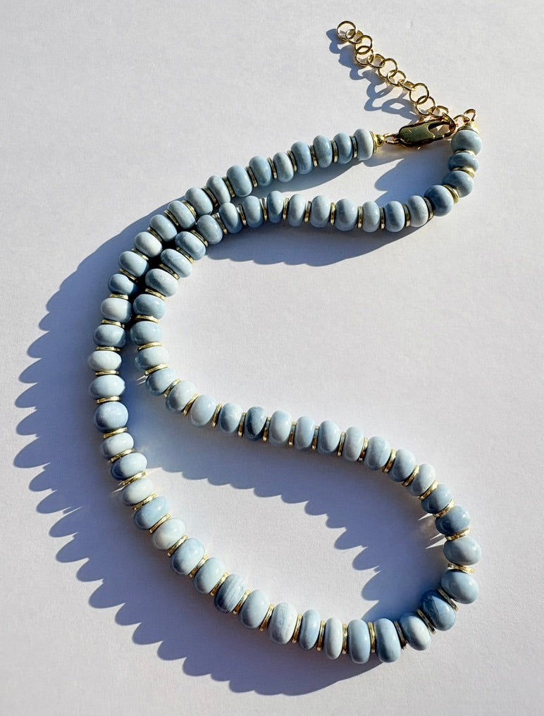 Opal Necklace- Pale Blue