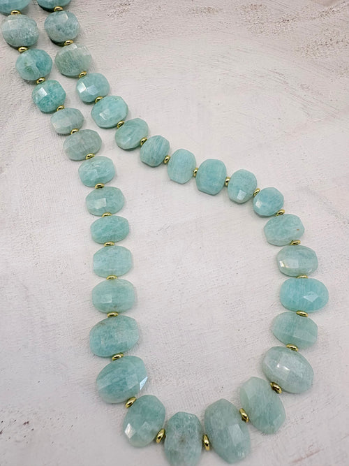 Amazonite Oval Beaded Necklace