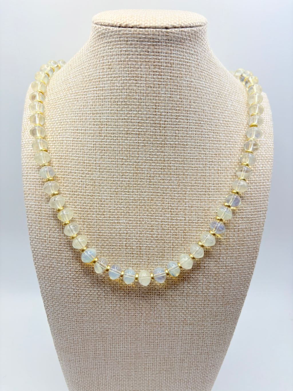 Pineapple Quartz Vintage Beaded Necklace