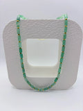 Aventurine Beaded Stacking Necklace (Blue Green)