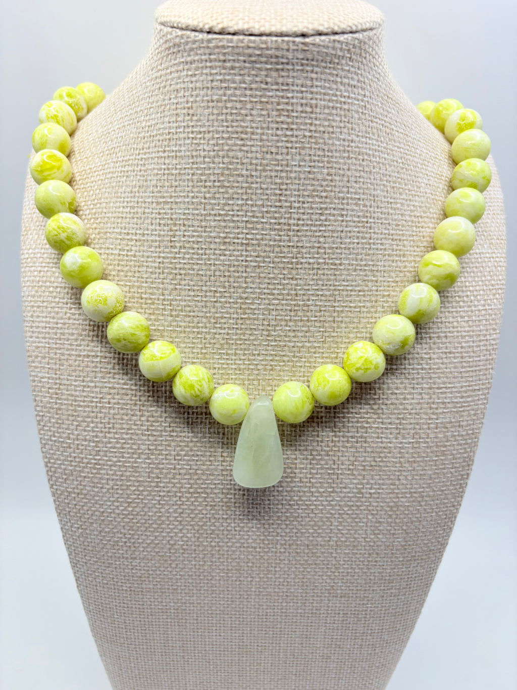 Lemon Jade Vintage Beaded Statement Necklace