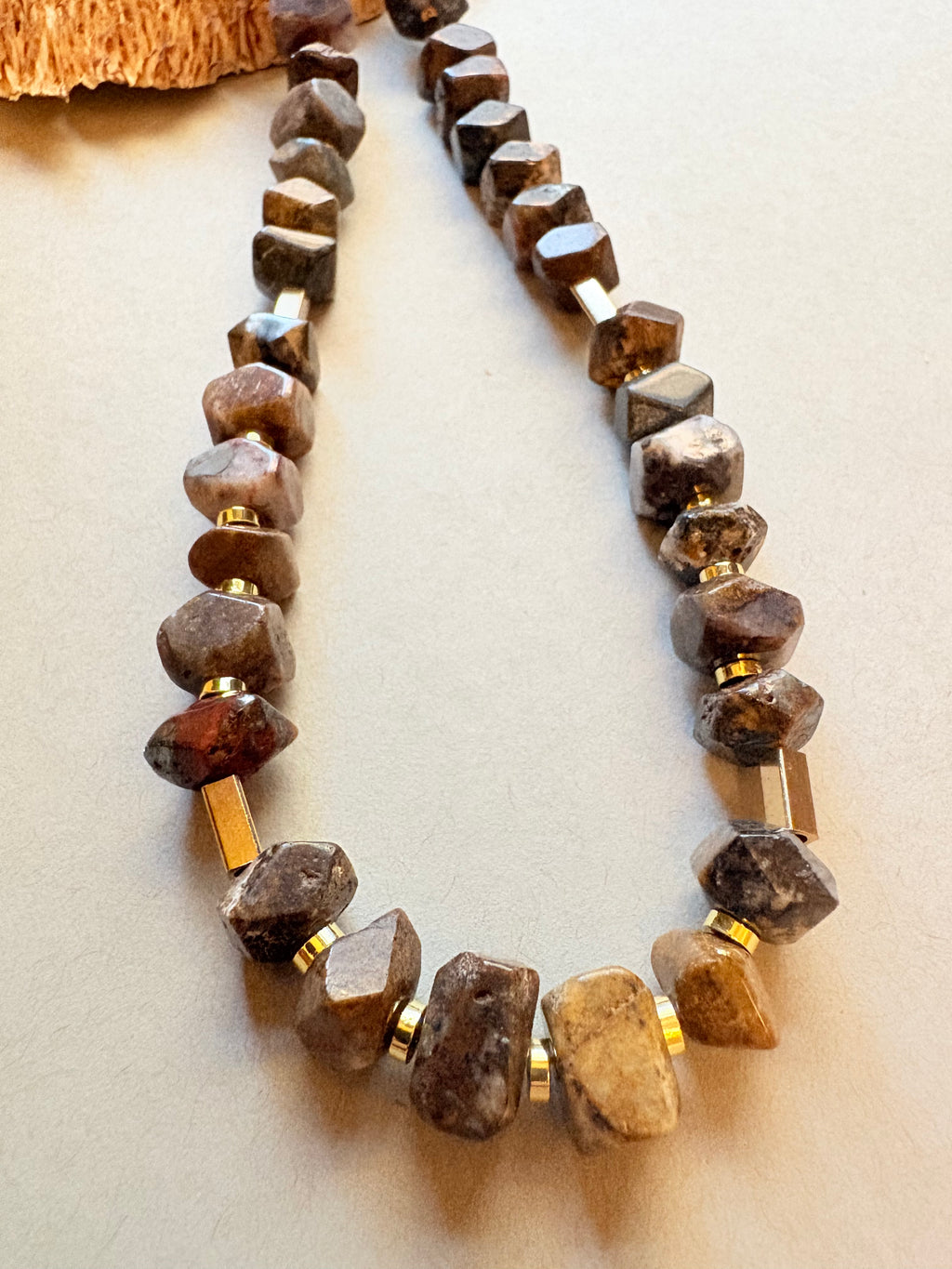 Pietersite Faceted Nugget Necklace
