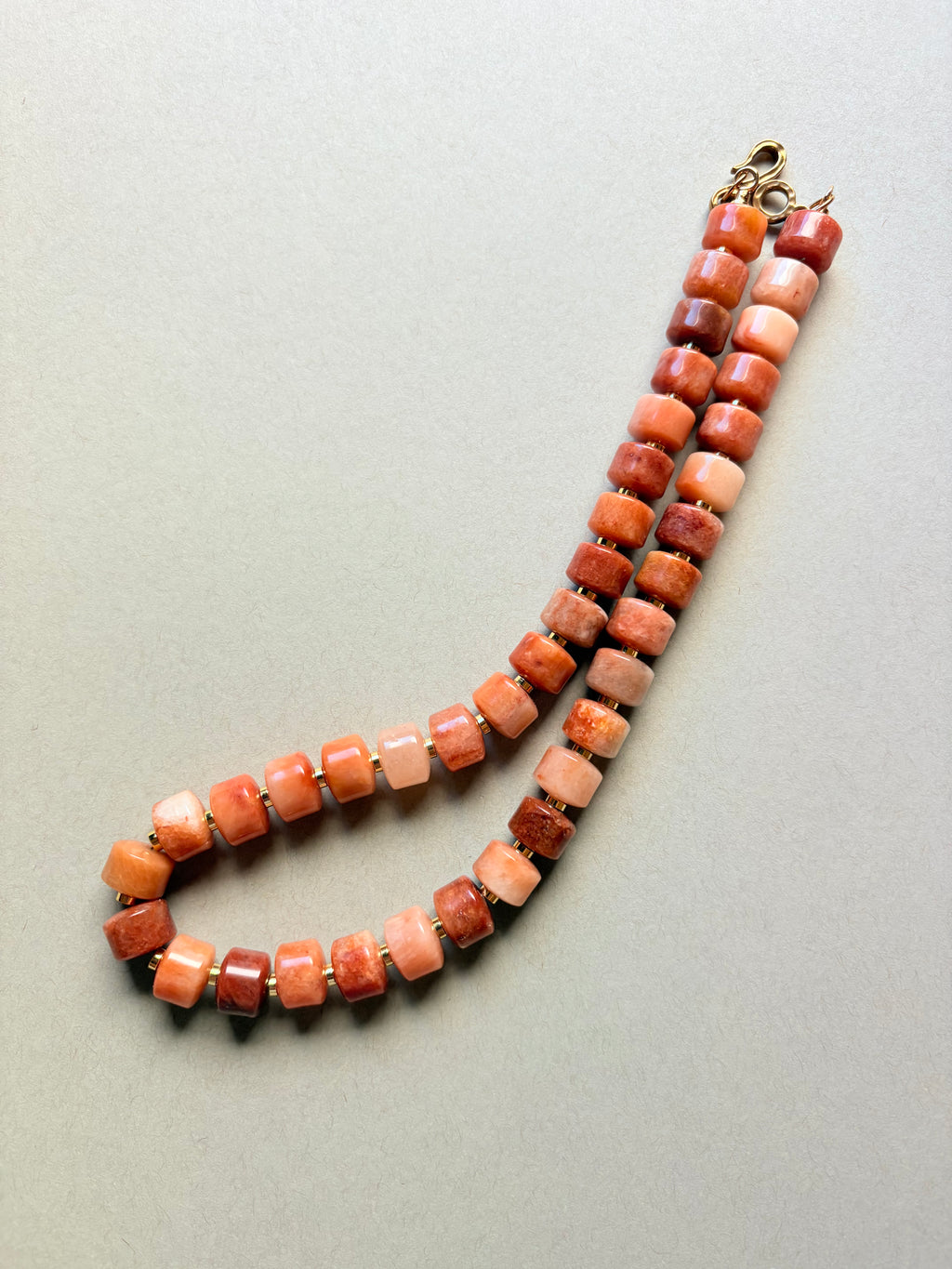 Rojo Agate Heishi Necklace