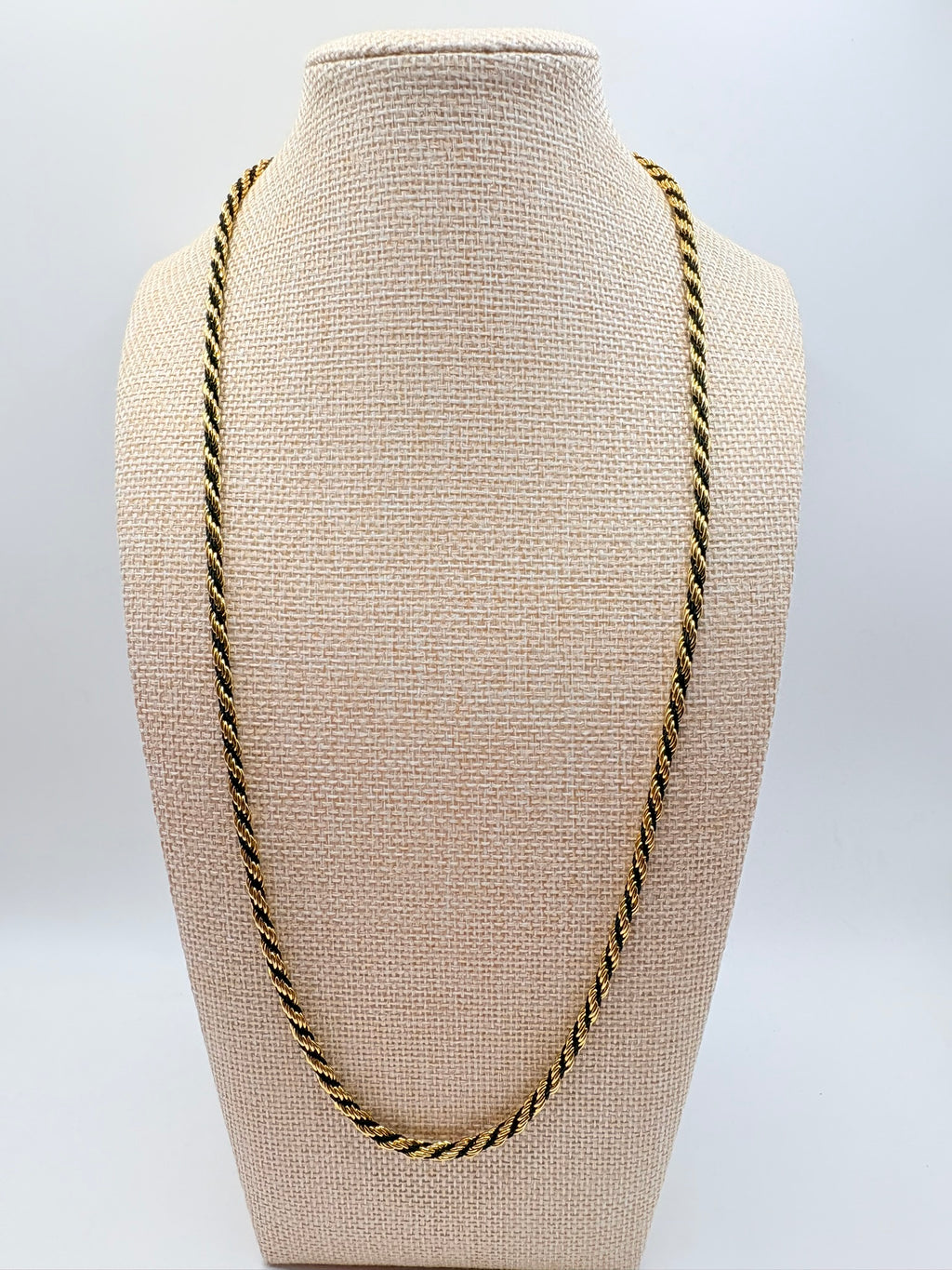 Vintage Enamel Accent Rope Chain- 24.5 inches