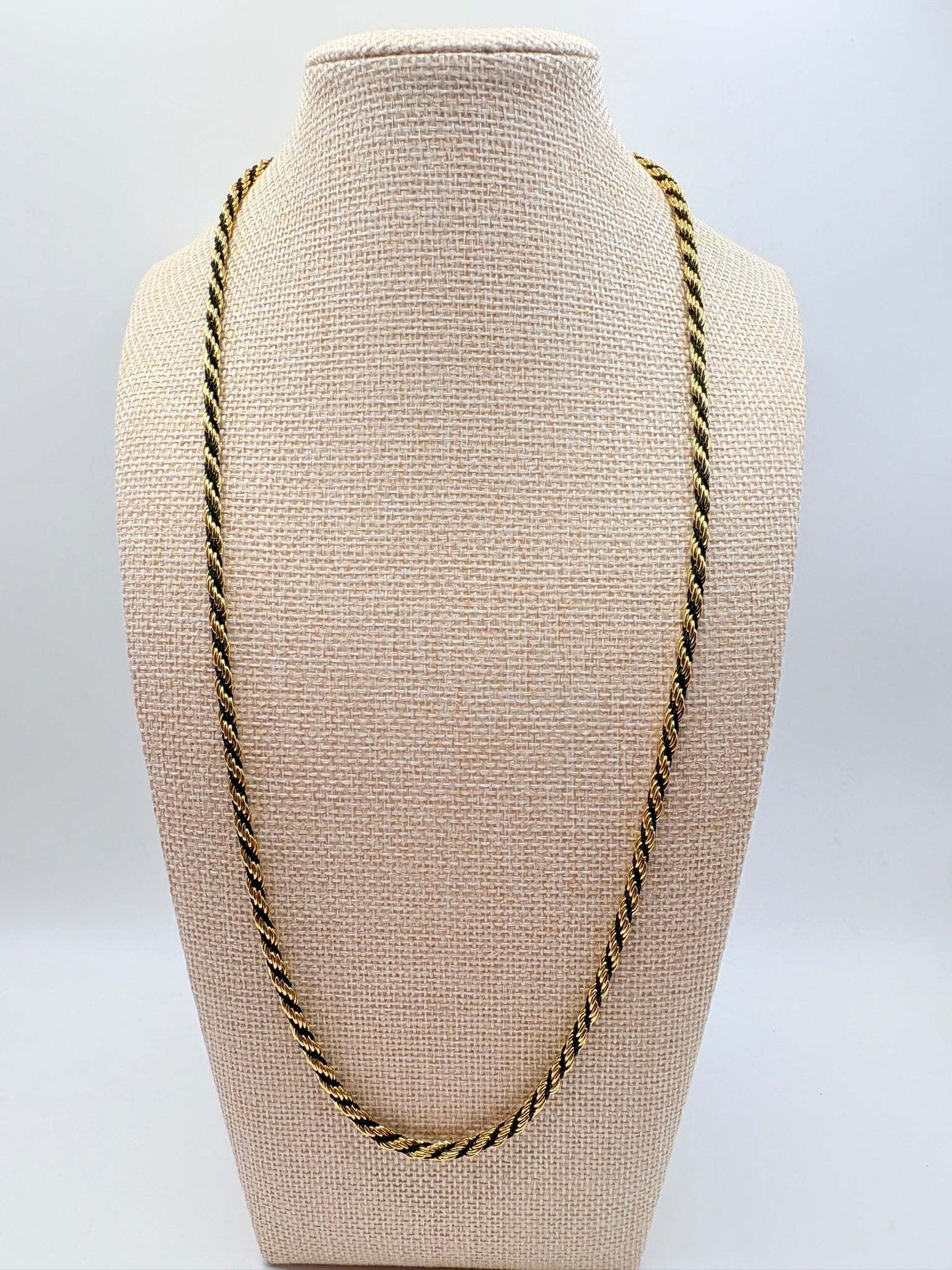 Vintage Enamel Accent Rope Chain- 24.5 inches
