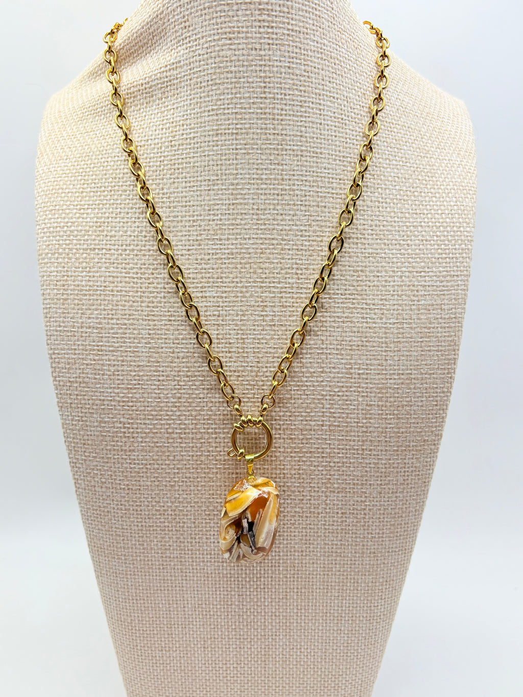 Statement Mosaic Shell Necklace