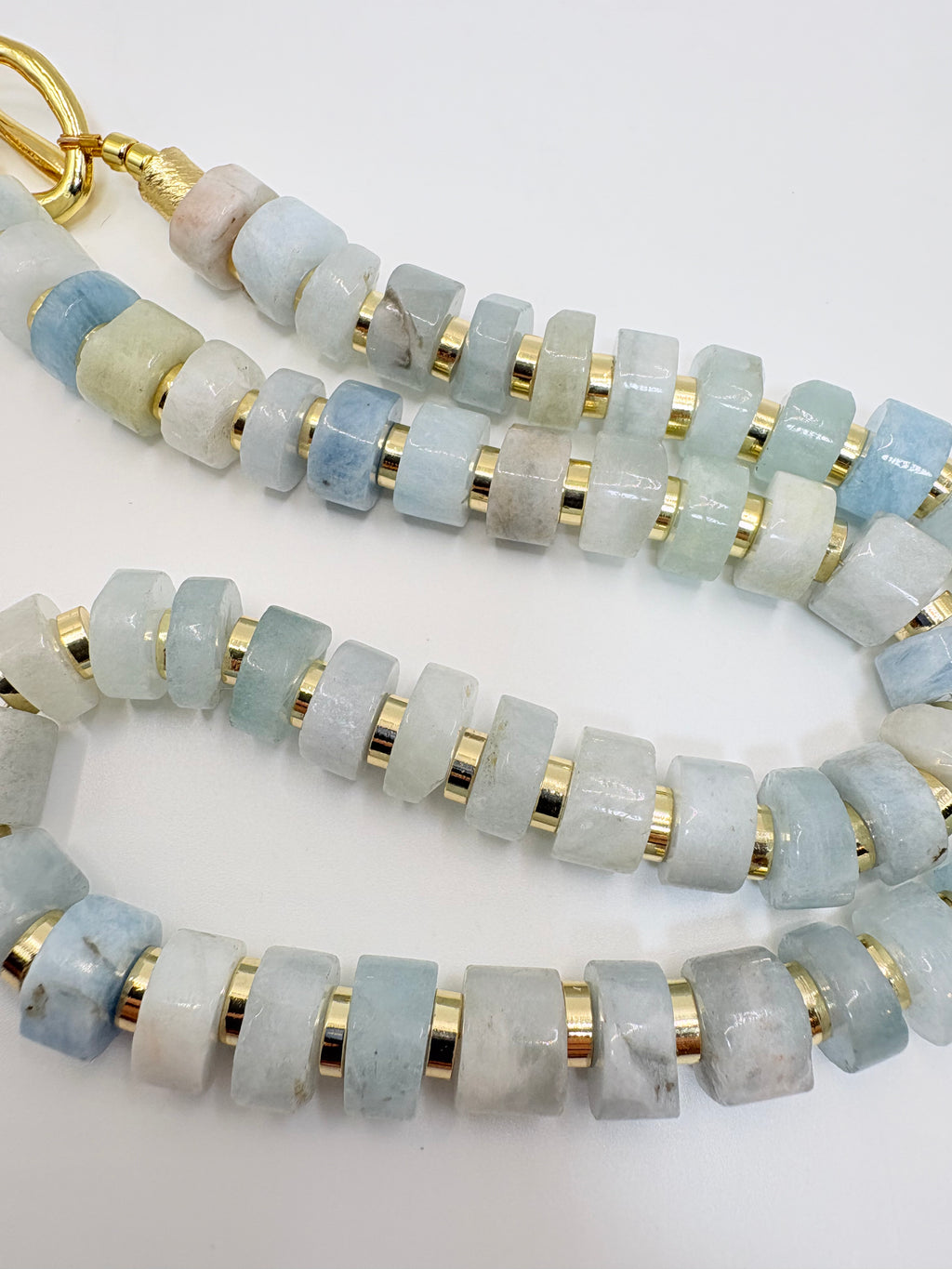 Aquamarine Wheel Necklace