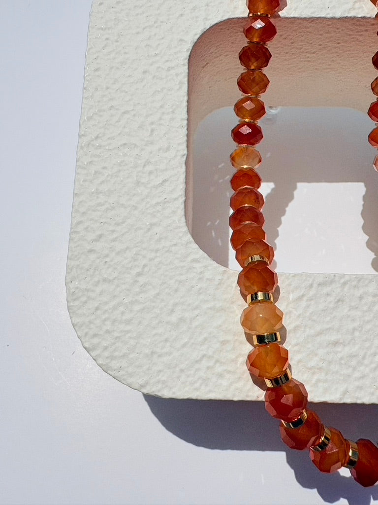 Carnelian Faceted Necklace 🤘🏽