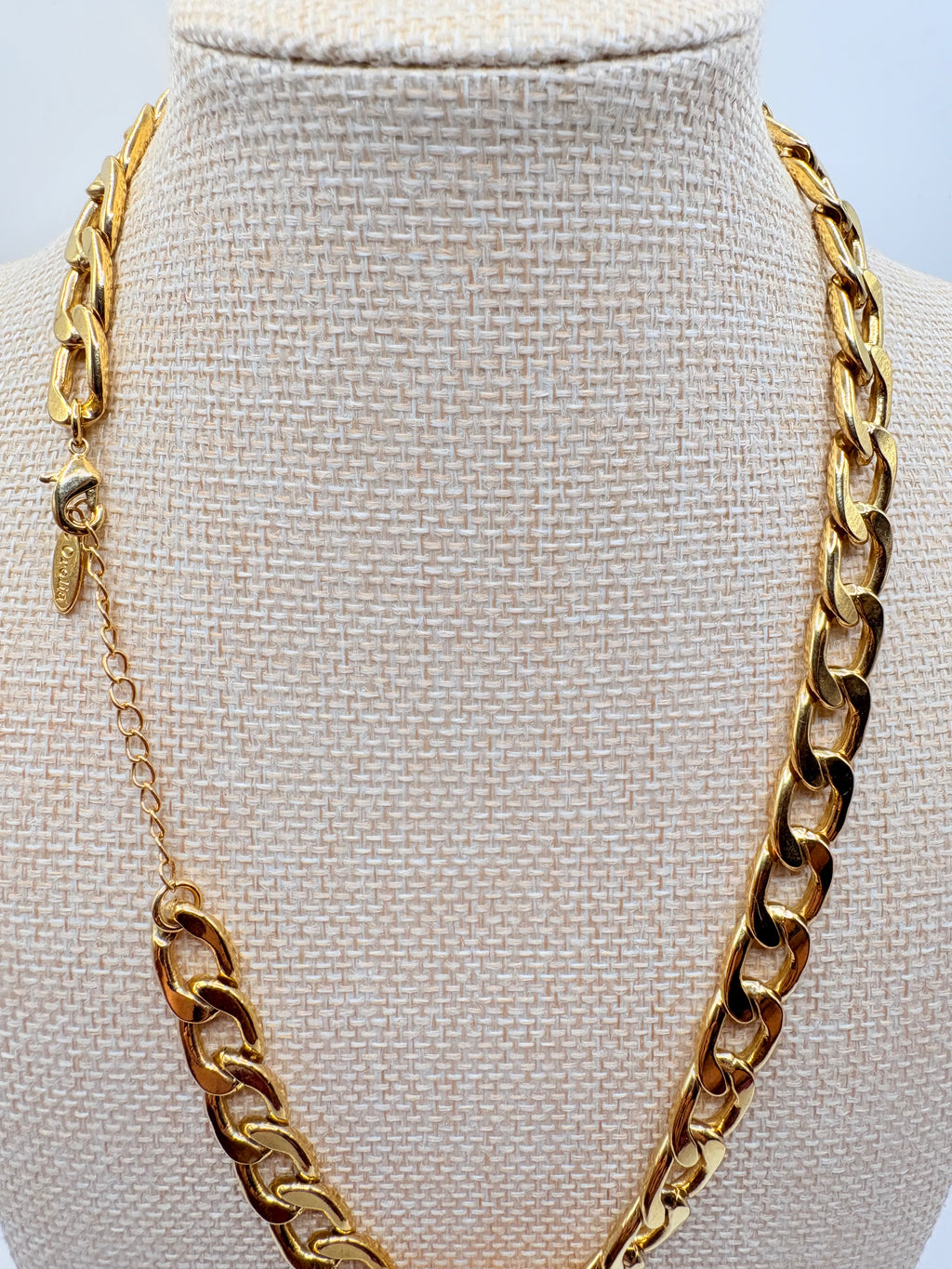 Vintage Bold Orelia Curb Link Chain with Extender 16.5 inches