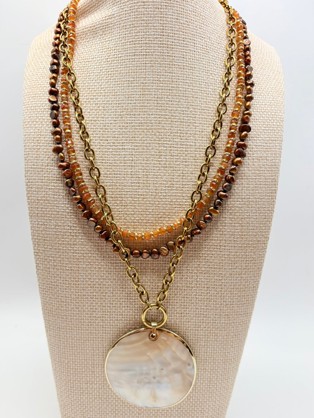 Statement Mother of Pearl Necklace