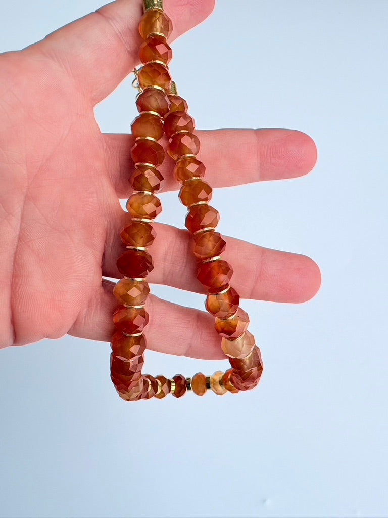 Carnelian Faceted Necklace 🤘🏽