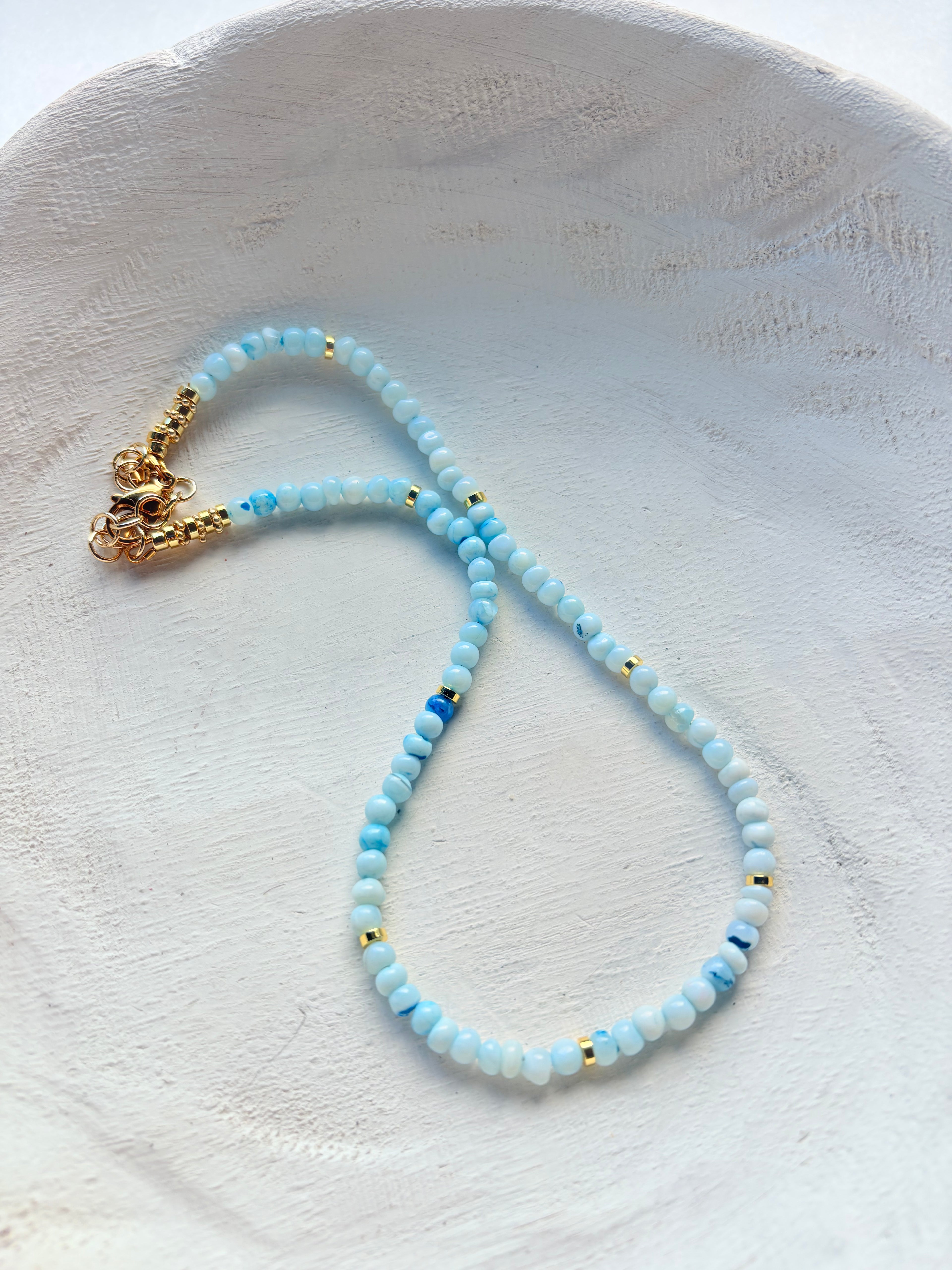 Light Blue Opal Dainty Necklace