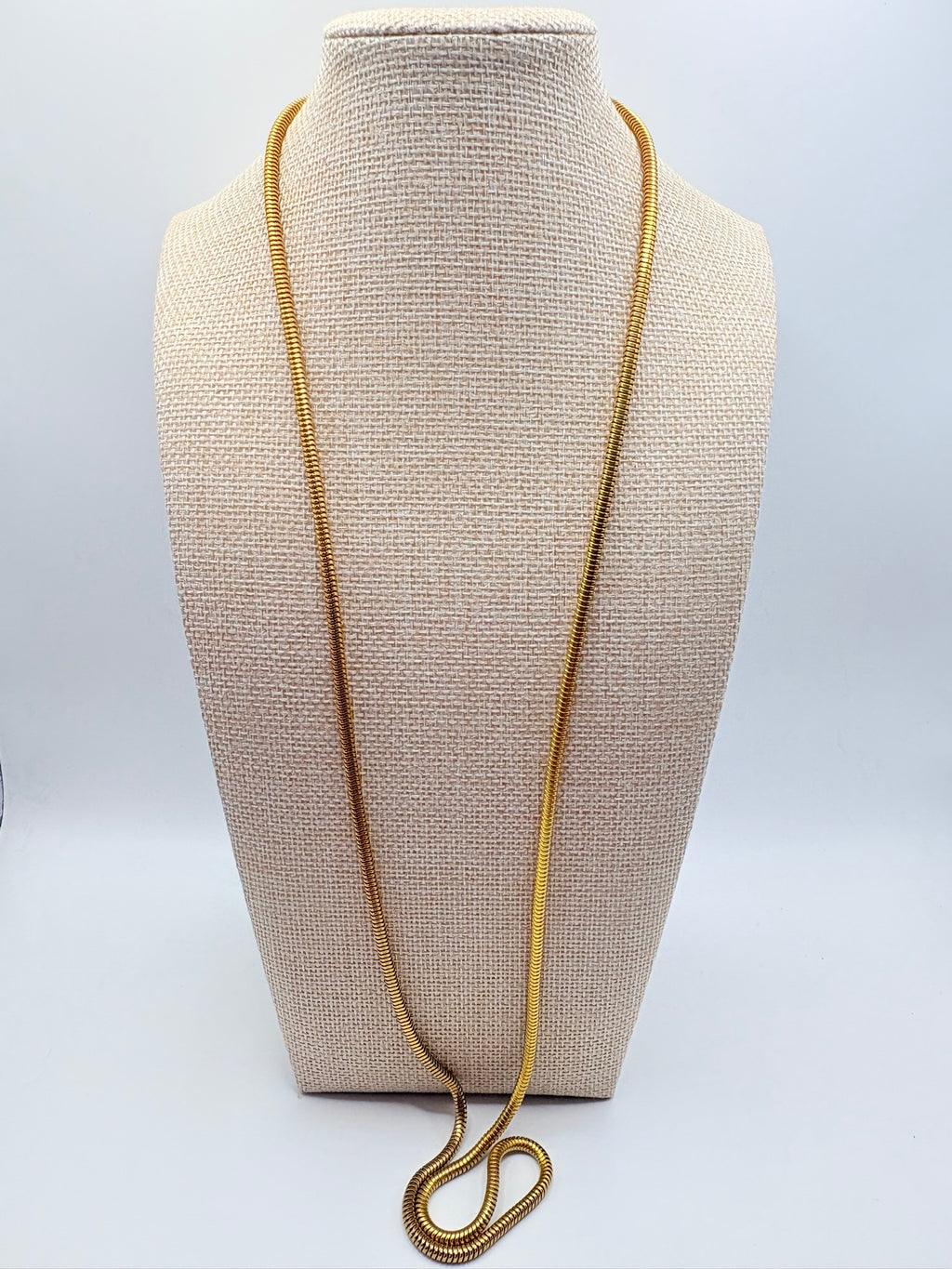 Vintage Heavy Liquid Snake Chain 34 inches