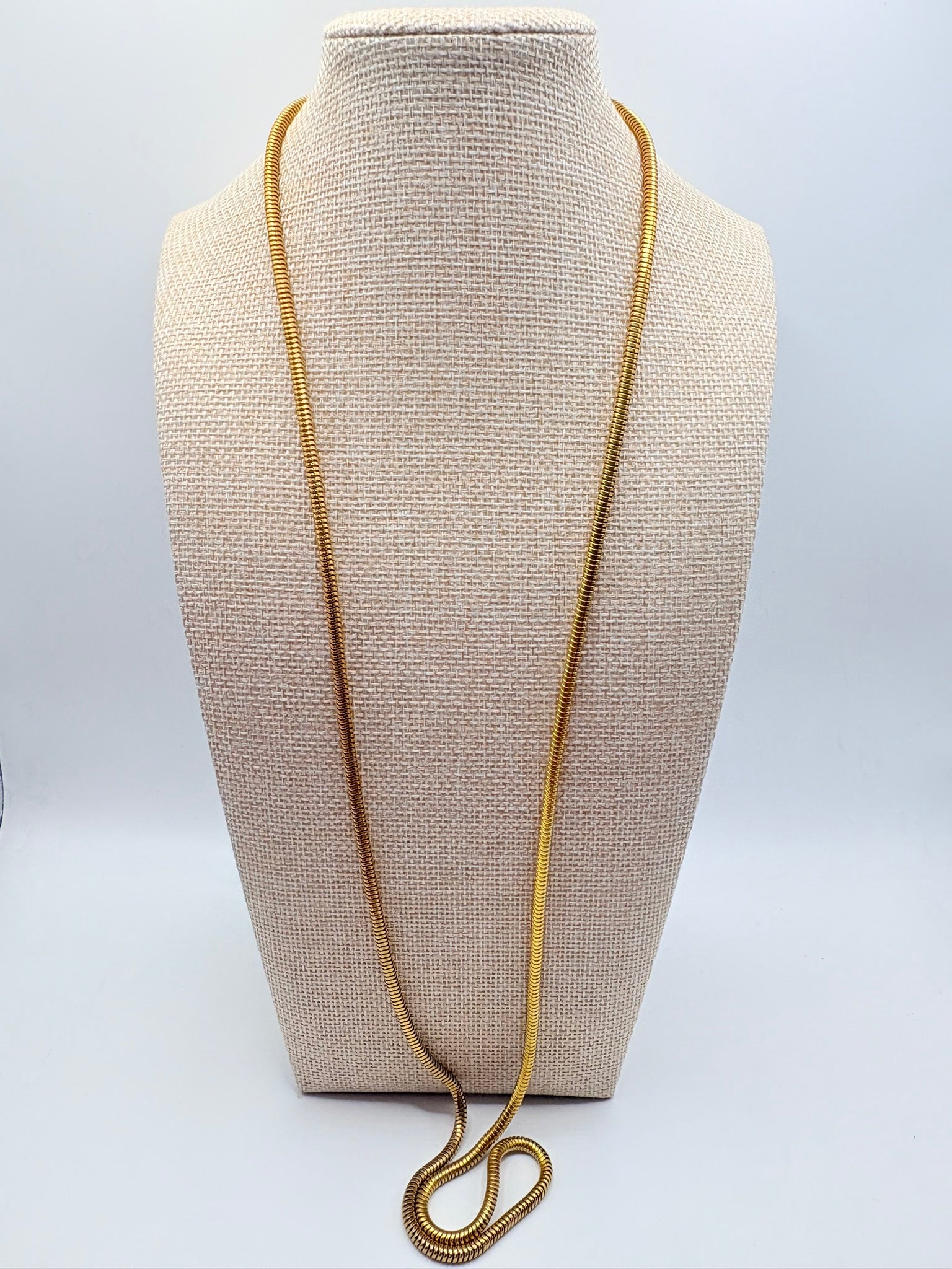 Vintage Heavy Liquid Snake Chain 34 inches