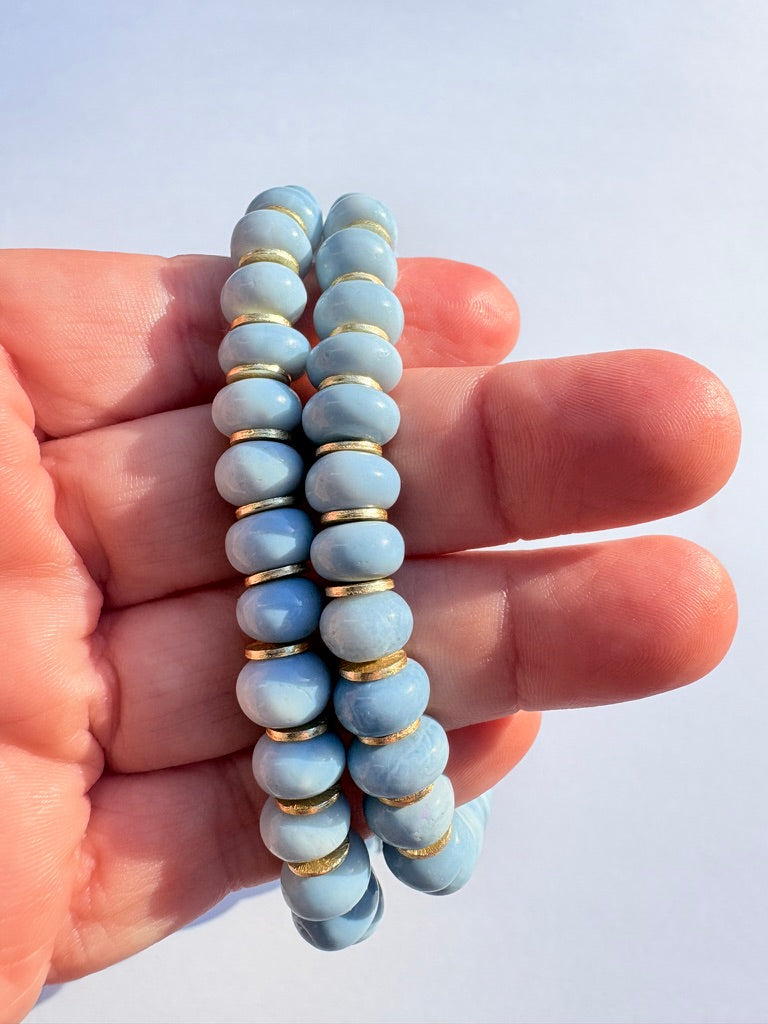 Opal Necklace- Pale Blue