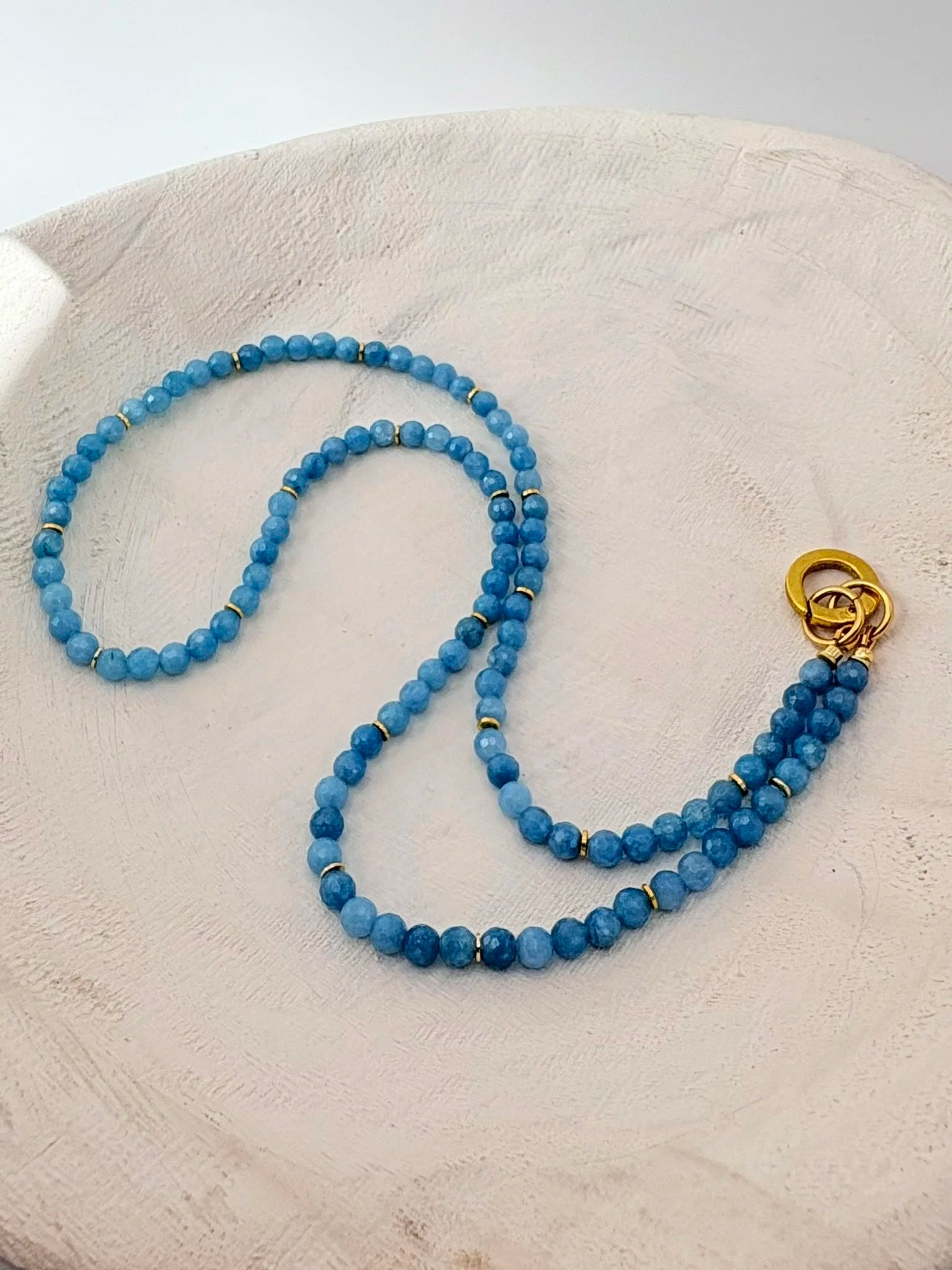 Blue Quartz Charm Necklace