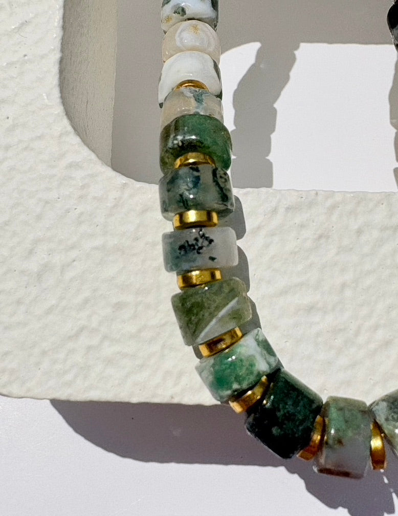 Moss Agate Gemstone Necklace