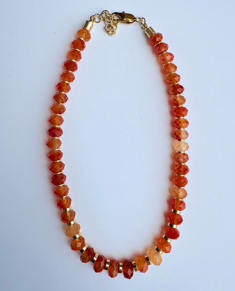 Carnelian Faceted Necklace 🤘🏽