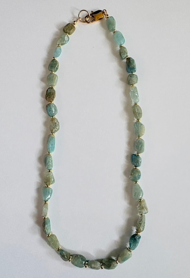 Aquamarine Nugget Necklace