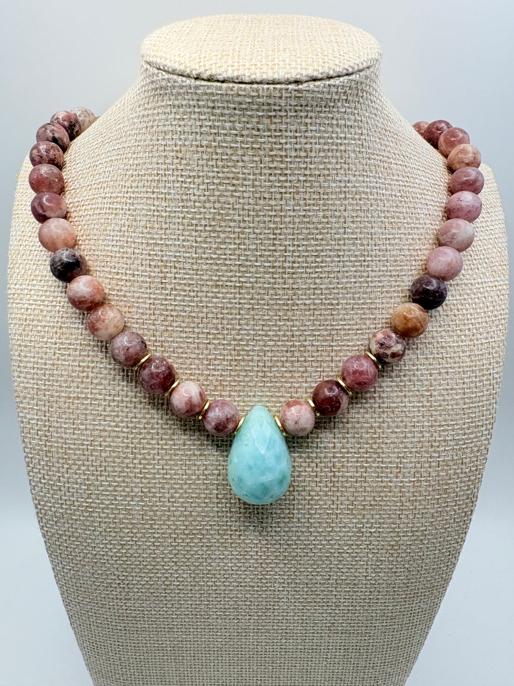 Unicorn Stone Necklace with Stone Pendant