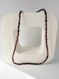 Garnet Tube Stacking Necklace